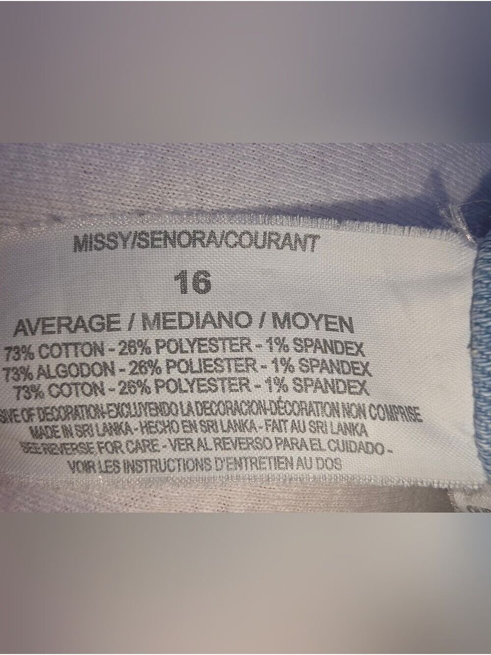 Gloria Vanderbilt Light Blue Straight Leg Jeans Size 16 #JEA7 - Picture 9 of 10
